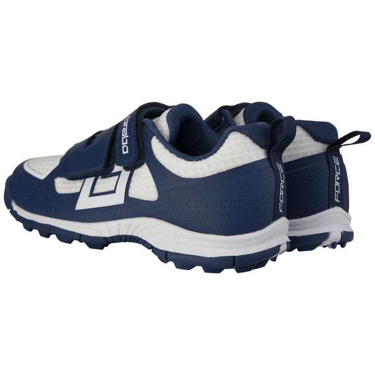 Brabo Force Velcro Junior Hockey Shoes Navy/White 2026/2027