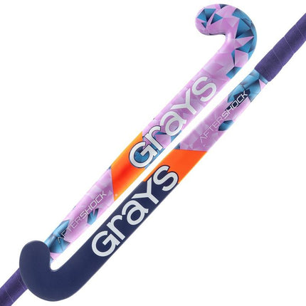 Grays Aftershock Ultrabow MC Junior Wooden Hockey Stick Purple/Blue 2024