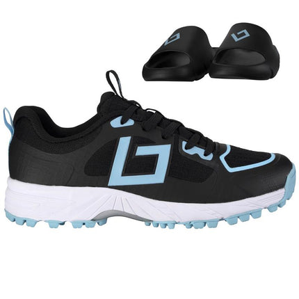 Brabo Tribute Hockey Shoes Black/Blue + Slides 2026/2027