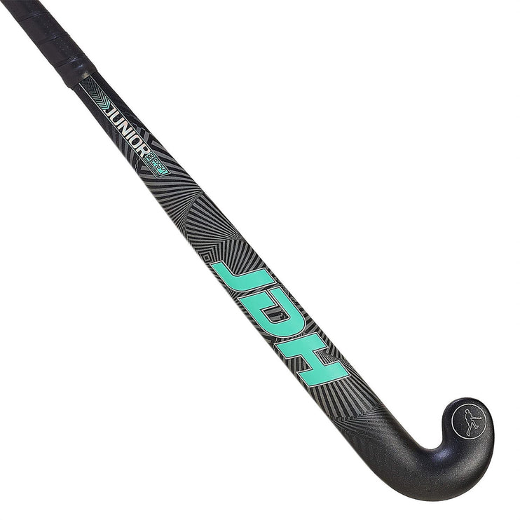 JDH Junior Mid Bow Glass Fibre Hockey Stick Teal 2021