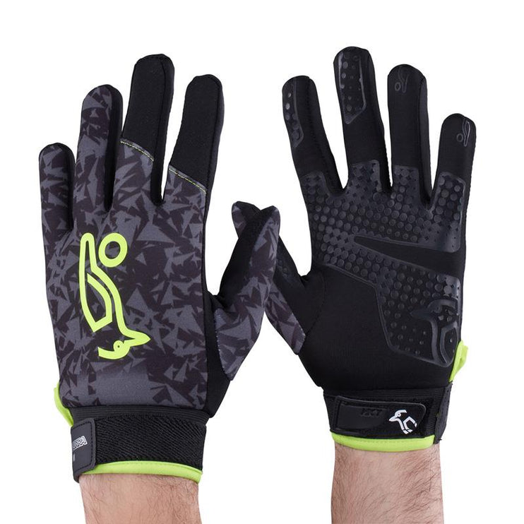 Kookaburra Venom Hockey Gloves Grey/Lime