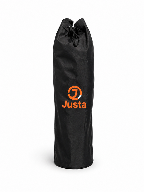 Justa Multi-Stick Duffle Bag in Black and Orange | Large 63L capacity hockey stick storage bag.