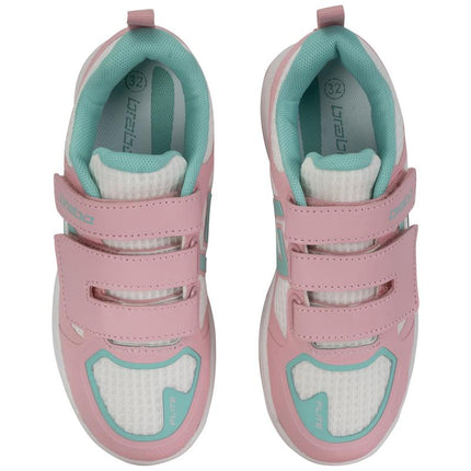 Brabo Force Velcro Junior Indoor Hockey Shoes Pink/Aqua 2026/2027