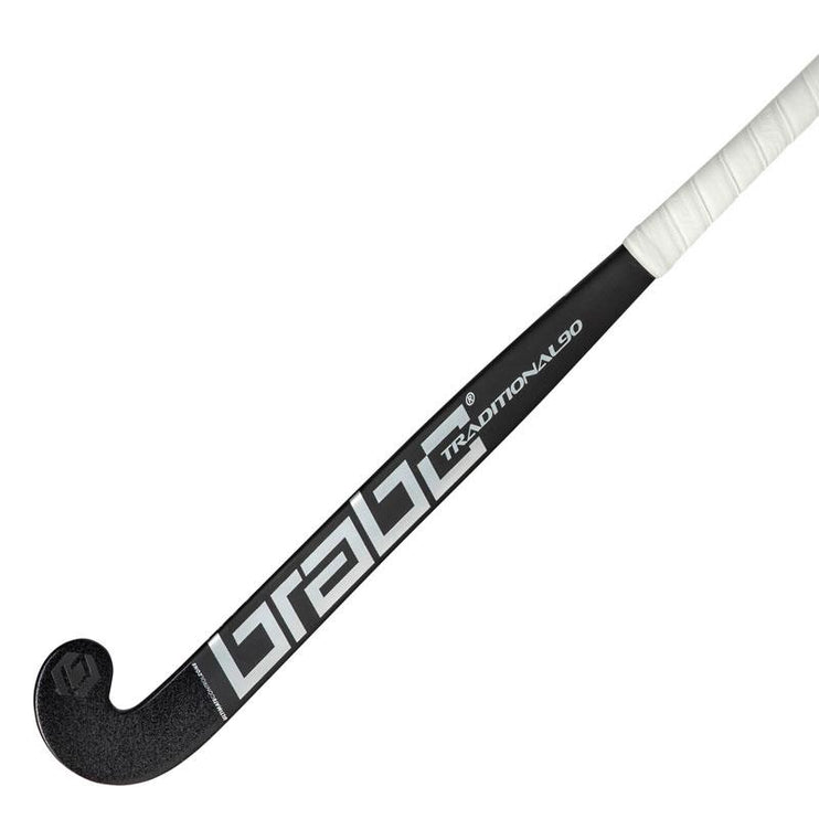 Brabo Traditional Carbon 90 LB Medium Hockey Stick Black/Silver 2024