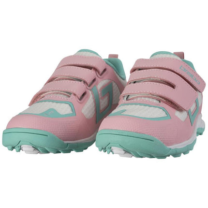 Brabo Force Velcro Junior Hockey Shoes Pink/Aqua 2026/2027