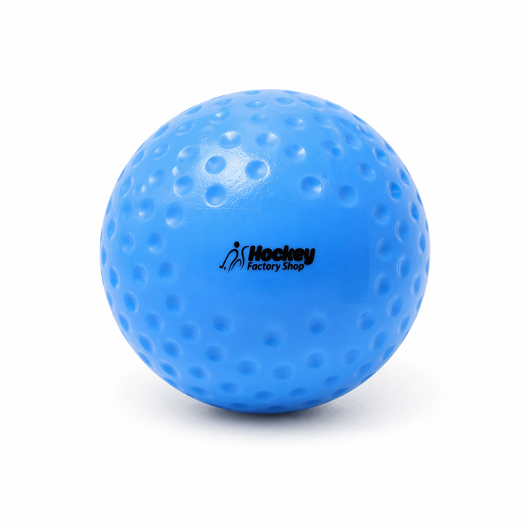 Hockey Factory Shop Dimple Practice Ball in signature Exclusive Blue | Professional 5.5oz training ball.