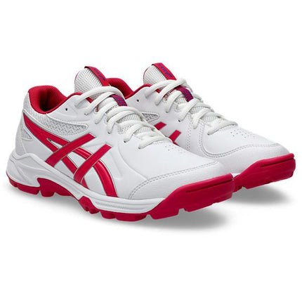 Asics Gel-Peake 3 GS Junior Hockey Shoes White/Bright Rose 2025