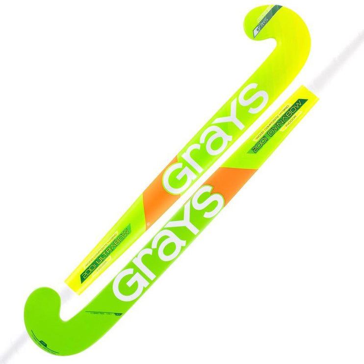 Grays 200i Ultrabow Micro Indoor Junior Hockey Stick Fluo Yellow/Fluo Green 2023