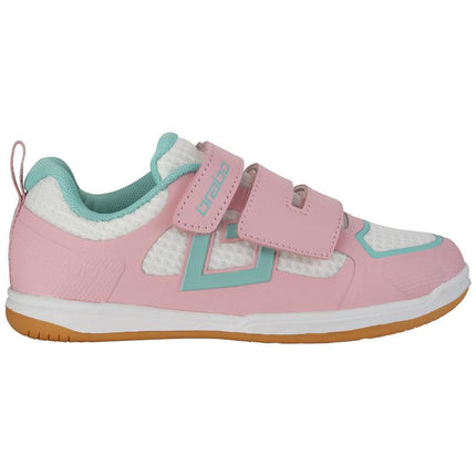 Brabo Force Velcro Junior Indoor Hockey Shoes Pink/Aqua 2026/2027