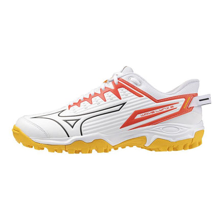 Mizuno Wave Lynx 2 Hockey Shoes White/Fiery Coral 2/Citrus 2025