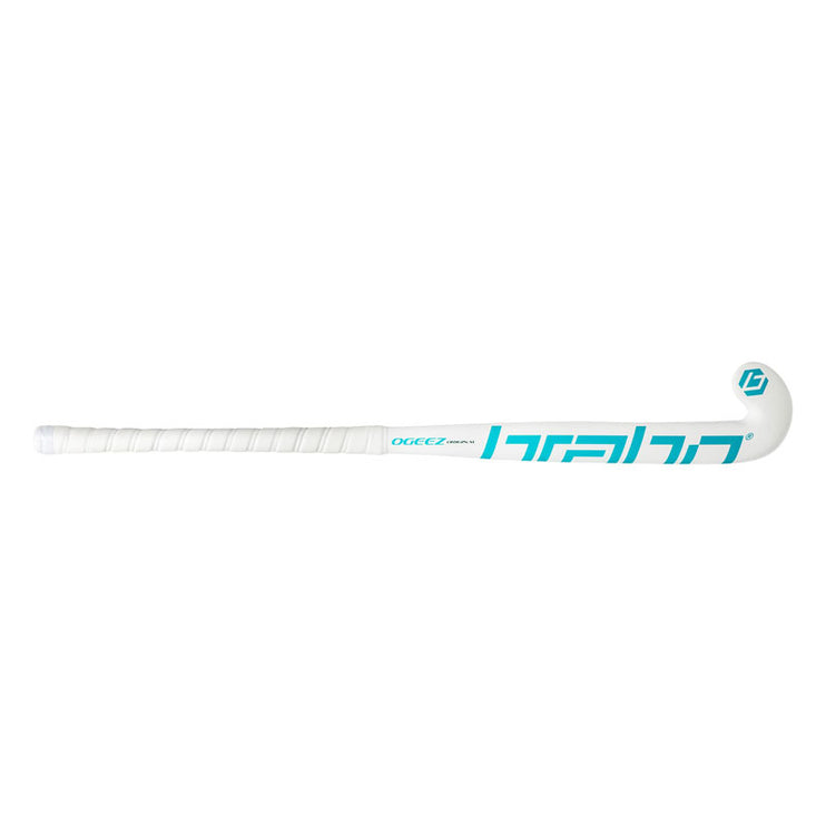 Brabo O'GEEZ Original Wooden Junior Hockey Stick White/Blue 2024