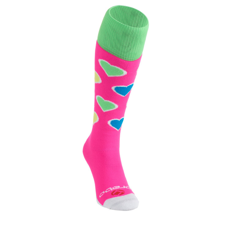 Brabo Socks Hearts Pink/Lime