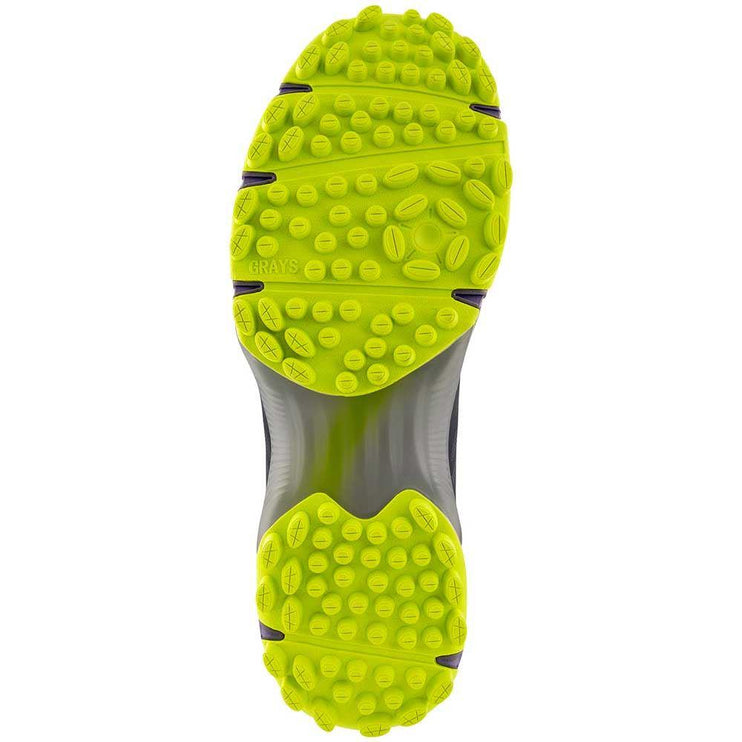 Grays Burner Rubber Junior Hockey Shoes 2021 Black/Fluo Yellow #UK 5.5