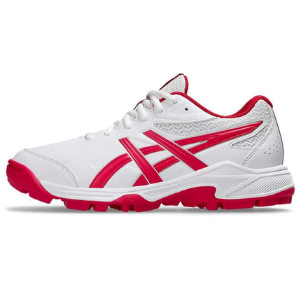 Asics Gel-Peake 3 GS Junior Hockey Shoes White/Bright Rose 2025
