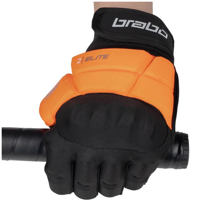 Brabo Elite Pro Player Hockey Glove w/o Thumb Orange/Black