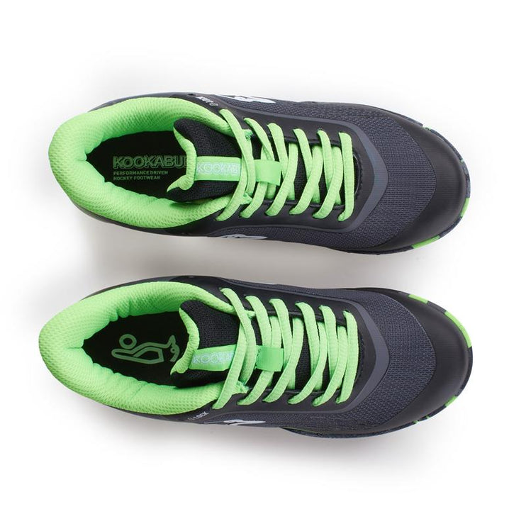 Kookaburra Orbit Junior Hockey Shoes Black/Lime 2024