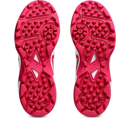 Asics Gel-Peake 3 GS Junior Hockey Shoes White/Bright Rose 2025