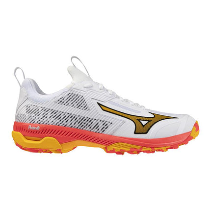 Mizuno Wave Panthera 2 Hockey Shoes White/Fiery Coral 2/Citrus 2025