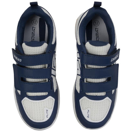 Brabo Force Velcro Junior Indoor Hockey Shoes Navy/White 2026/2027