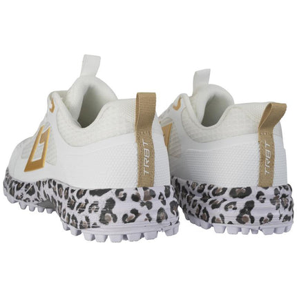Brabo Tribute Hockey Shoes White/Gold/Leopard + Slides 2026/2027