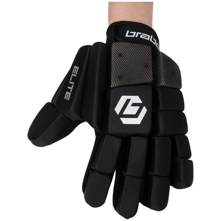 Brabo Elite Full Finger Indoor Hockey Glove Black