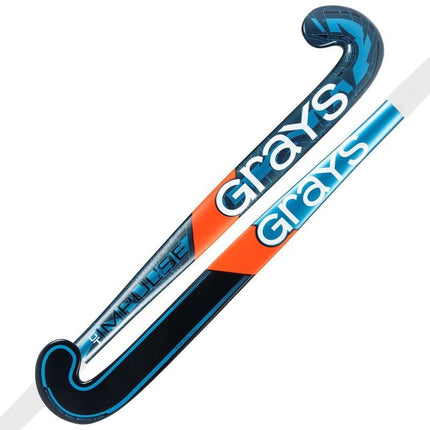 Grays Impulse GT Ocean Blue/Black Hockey Stick 2026/27 - starter stick with a Classic bow and vibrant blue graphics