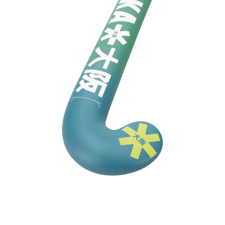 Osaka Mid Bow GF Junior Hockey Stick Retro Blue-Shadow Lime Gradient 2025