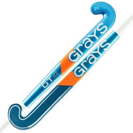 Grays GT 4 Junior 2026/27 Hockey Stick - Blue Midbow junior stick with tinted aluminised fabric