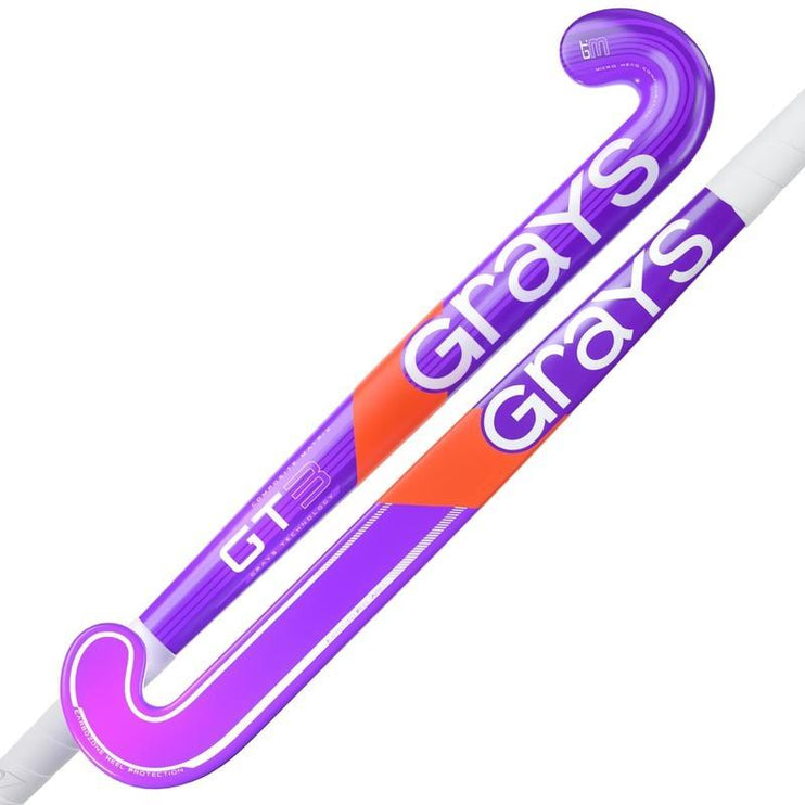 Grays GT 3 Junior 2026/27 Hockey Stick - Purple Midbow junior stick with minimal graphic styling