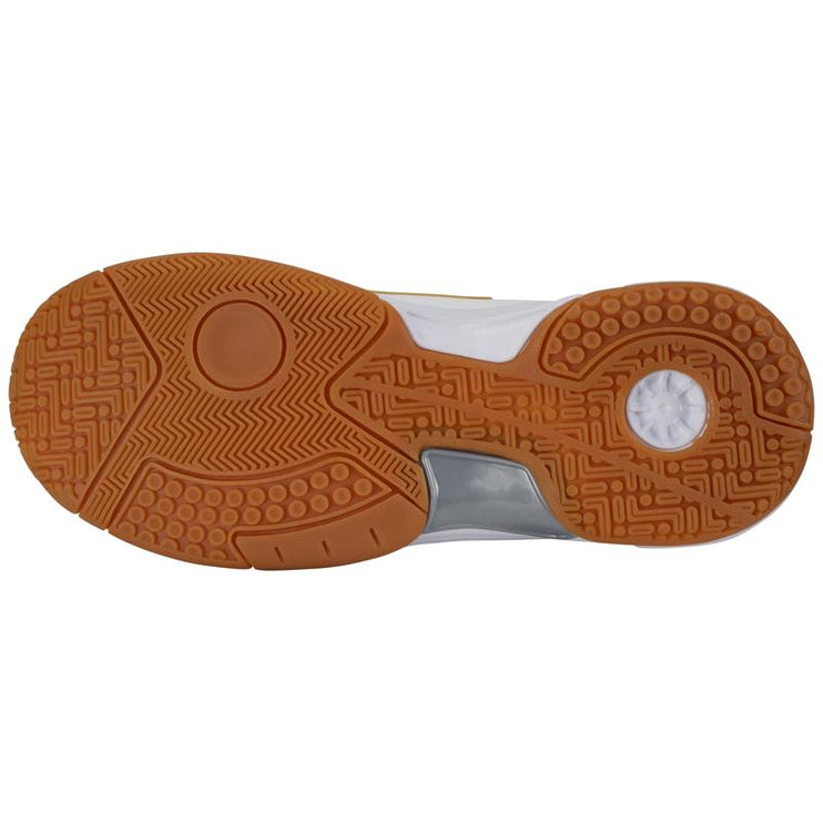 Brabo Tribute Junior Indoor Hockey Shoes White/Gold 2026/2027