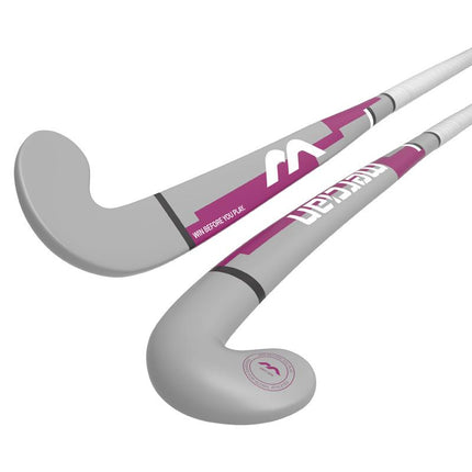 Mercian Genesis Wood 1 Plus Junior Hockey Stick Grey/Purple 2025