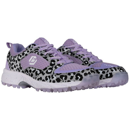 Brabo Tribute Junior Hockey Shoes 2022 Leopard/Purple