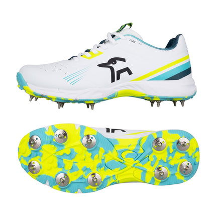 Kookaburra KC 3.0 Spike Cricket Shoes - Aqua/Yellow