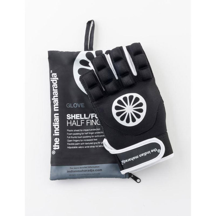The Indian Maharadja Shell/Foam Half Glove Black Left Hand 2023