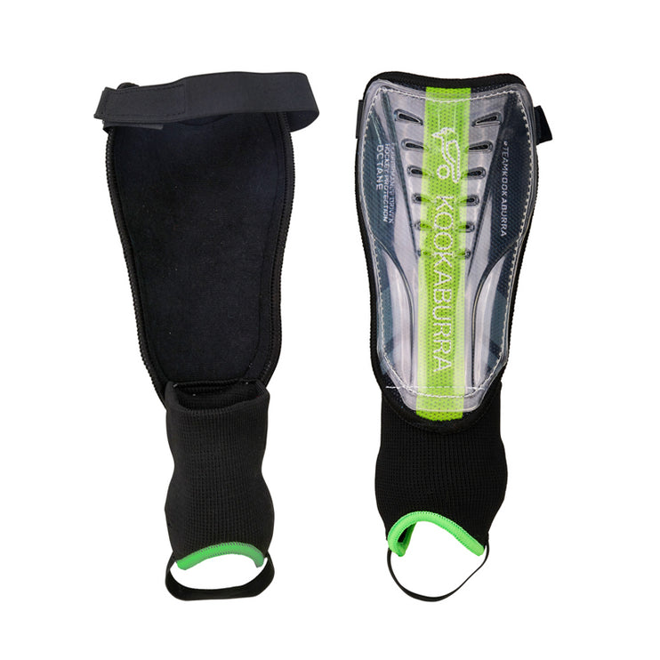Kookaburra Octane Hockey Shinguards Black/Lime 2025
