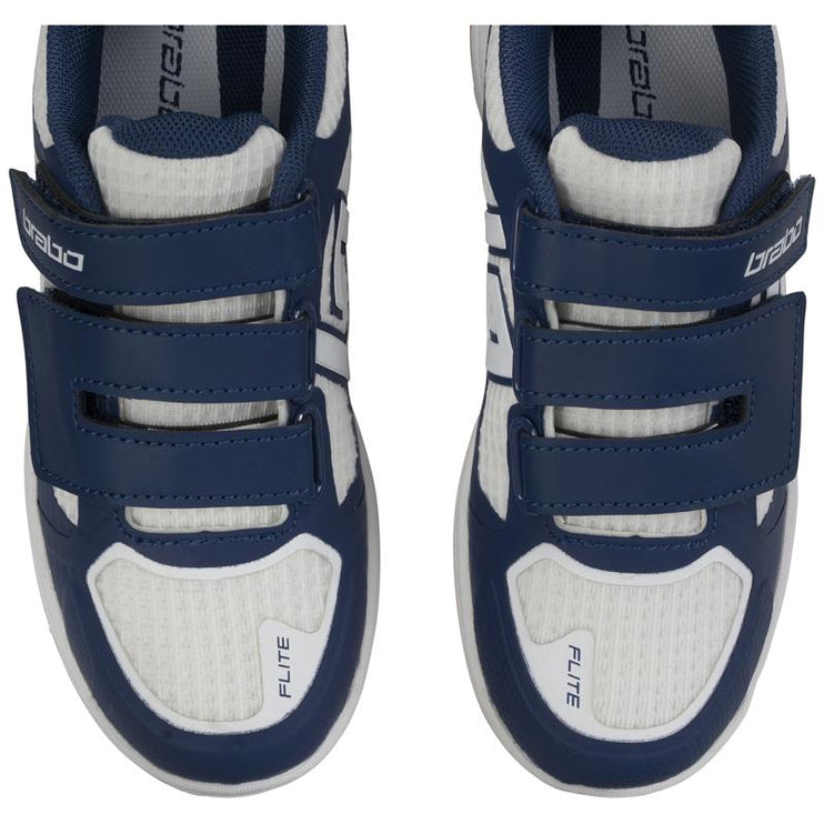 Brabo Force Velcro Junior Indoor Hockey Shoes Navy/White 2026/2027