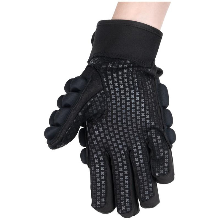 Brabo Force Full Finger Indoor Hockey Glove Right Hand Black