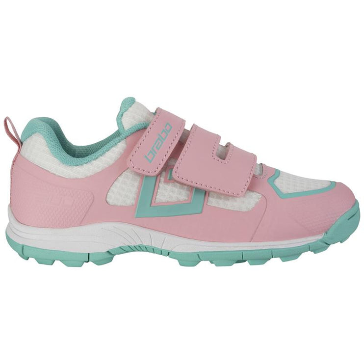 Brabo Force Velcro Junior Hockey Shoes Pink/Aqua 2026/2027