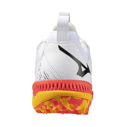 Mizuno Wave Panthera 2 Hockey Shoes White/Fiery Coral 2/Citrus 2025