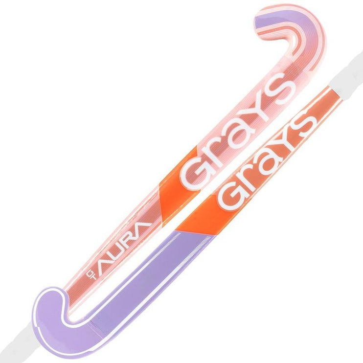 Grays Aura GT Pink/Lilac Hockey Stick 2026/27 - starter stick with a Classic bow and stylish pink/lilac graphics