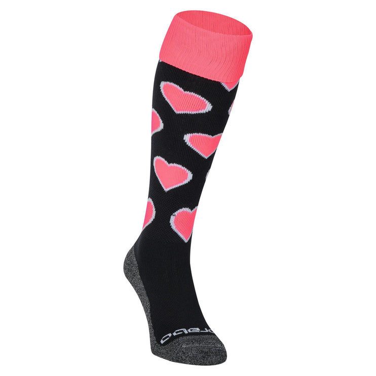 Brabo Hockey Socks Hearts Black/Pink