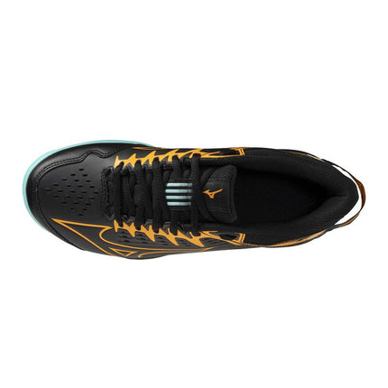 Mizuno Wave Lynx 2 Junior Hockey Shoes Black/Tangelo/Ice Green 2025