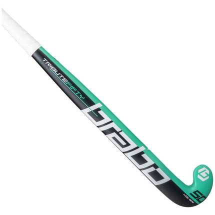 Brabo Tribute 50 LB Black/Aqua Hockey Stick 2025