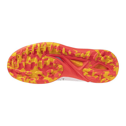 Mizuno Wave Leopardus Hockey Shoes White/Fiery Coral 2/Citrus 2025