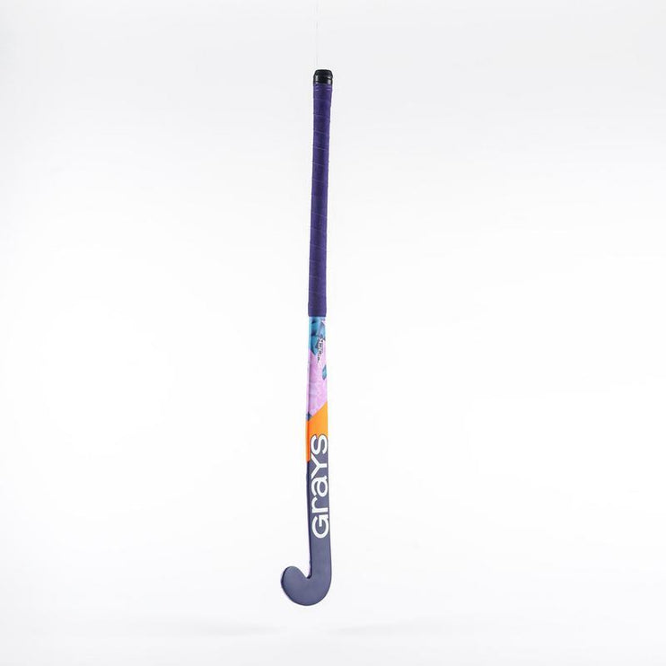 Grays Aftershock Ultrabow MC Junior Wooden Hockey Stick Purple/Blue 2024