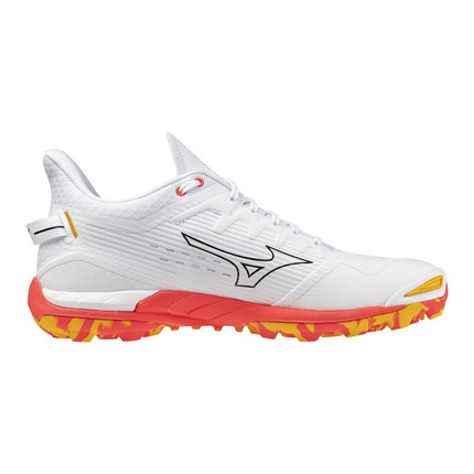 Mizuno Wave Leopardus Hockey Shoes White/Fiery Coral 2/Citrus 2025