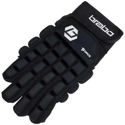 Brabo Force Full Finger Indoor Hockey Glove Right Hand Black