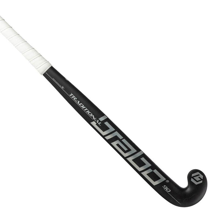 Brabo Traditional Carbon 90 LB Medium Hockey Stick Black/Silver 2024