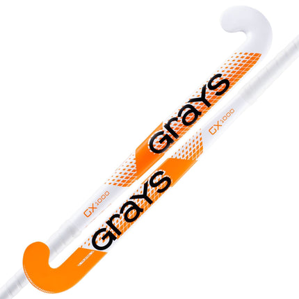 Grays GX1000 Ultrabow White-Orange Junior Hockey Stick 2023