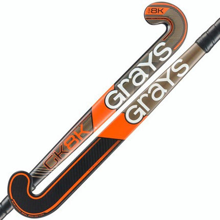 Grays GK Elite 8K Goalkeeping Hockey Stick Metallic Black/Fluo Orange 2025/2026